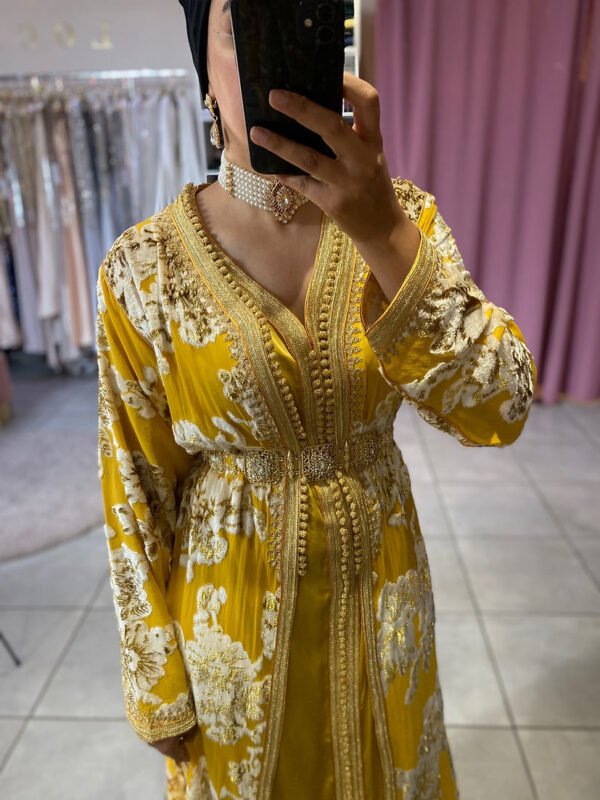 Caftan Hania jaune – Image 4
