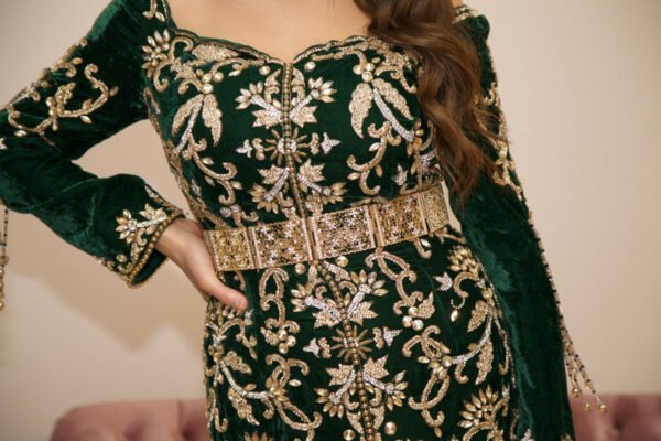 Caftan Lina vert – Image 3