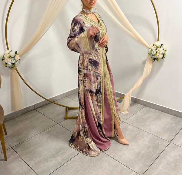 Caftan hadjira taupe – Image 4
