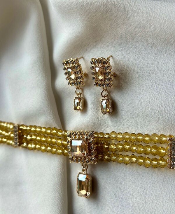 Parure ras de cou champagne doré – Image 4