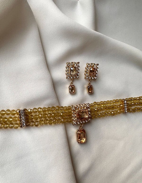 Parure ras de cou champagne doré – Image 2