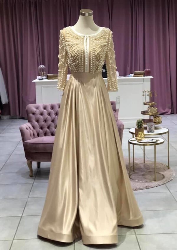Robe Camélia beige – Image 2