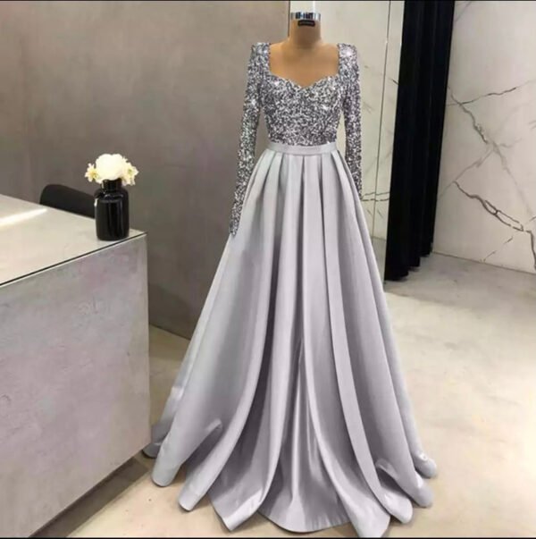 Robe de soirée Safaa argenté