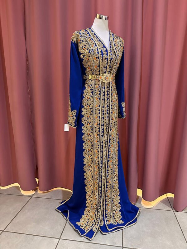 Caftan bleu roi doré – Image 7