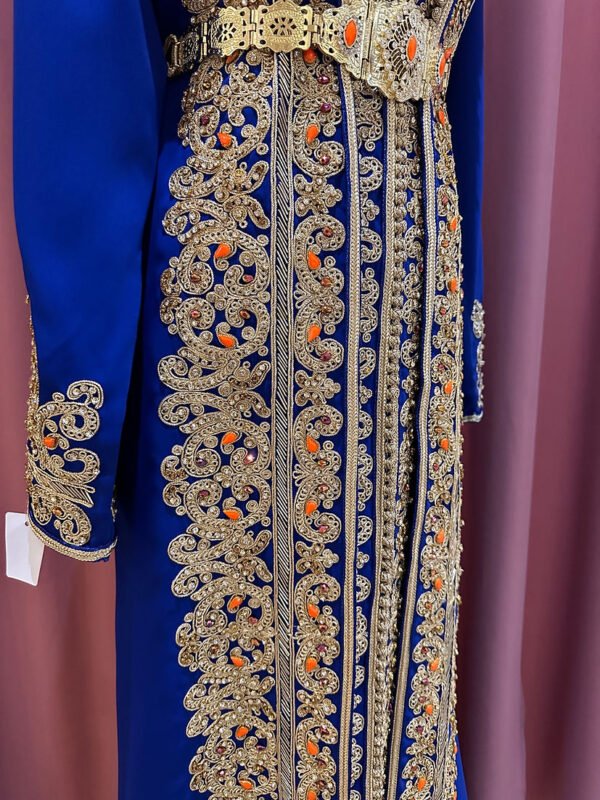 Caftan bleu roi doré – Image 5