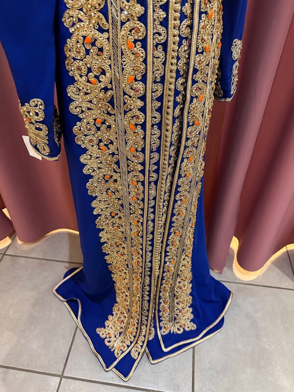 Caftan bleu roi doré – Image 4
