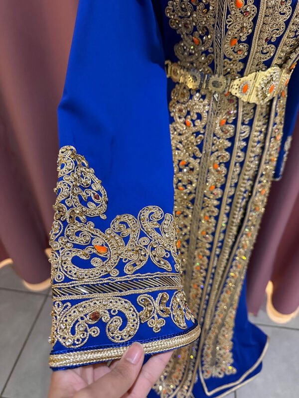 Caftan bleu roi doré – Image 3