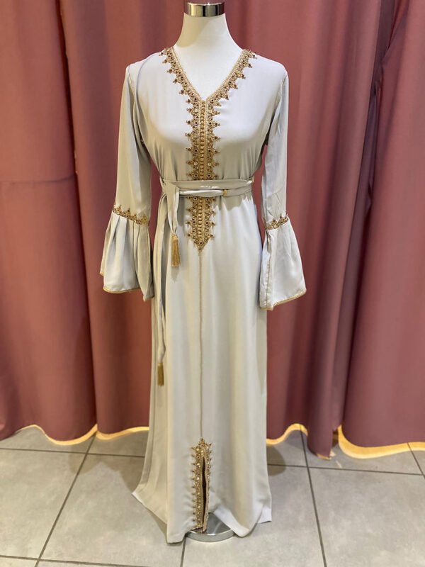 Caftan gris clair – Image 2