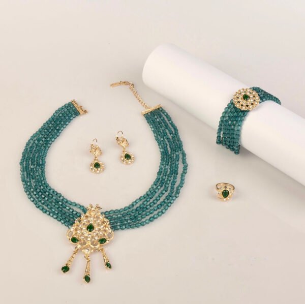 Parure beldi vert doré