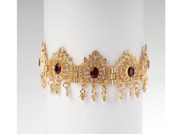 Bijoux de front rouge et doré – Image 5