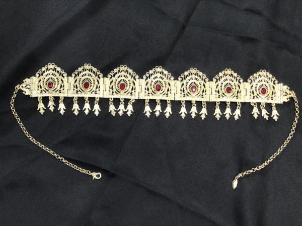 Bijoux de front style orientale strass rouge – Image 3