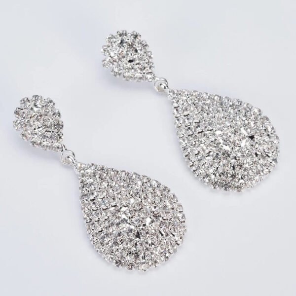 Boucles d’oreilles argenté forme goutte