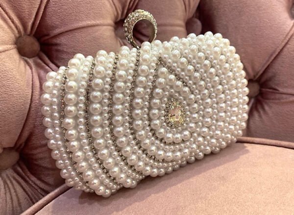 Clutch perlé strassé – Image 5