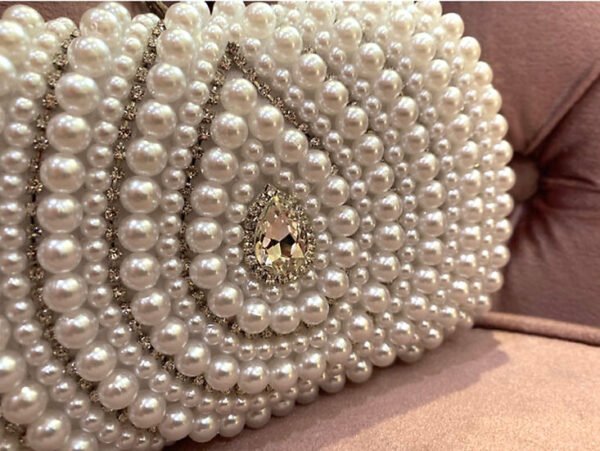 Clutch perlé strassé – Image 4
