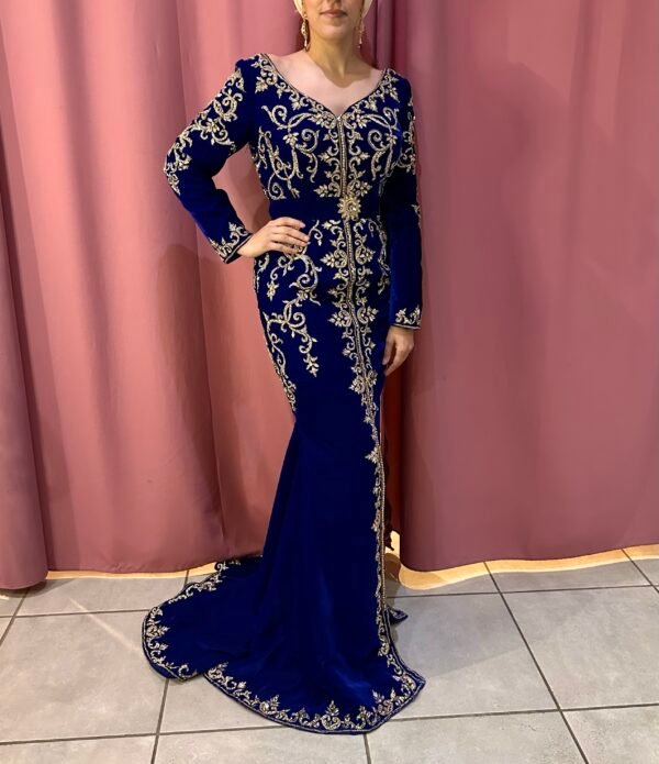 Caftan Lina bleu roi – Image 2