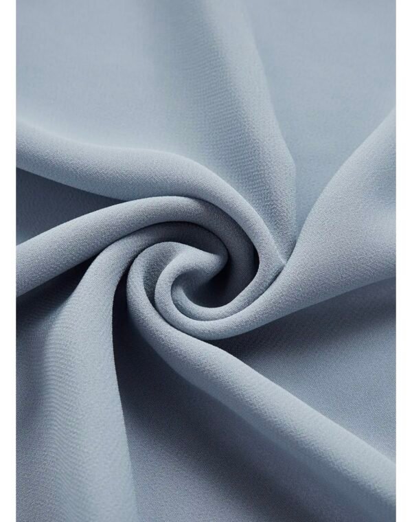 Châle mousseline bleu gris – Image 3