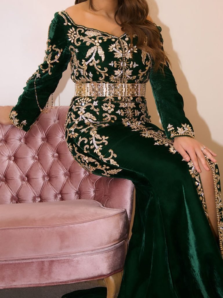 Caftan Lina vert1